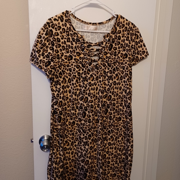 Cheetah Print Dress - Picture 2 of 4